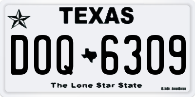 TX license plate DOQ6309