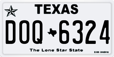TX license plate DOQ6324