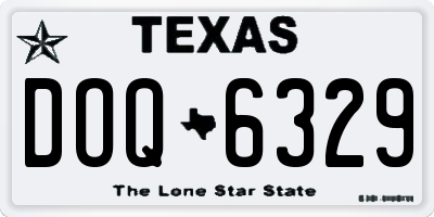 TX license plate DOQ6329