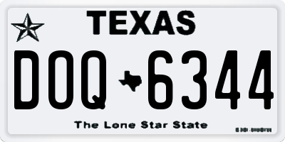 TX license plate DOQ6344