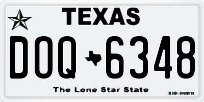 TX license plate DOQ6348