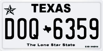 TX license plate DOQ6359