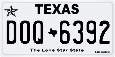 TX license plate DOQ6392