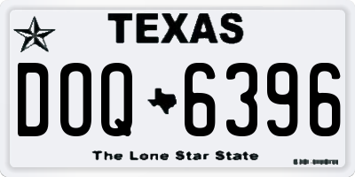 TX license plate DOQ6396