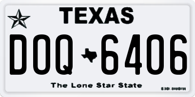 TX license plate DOQ6406