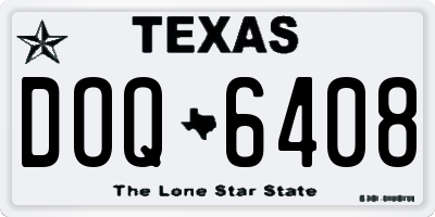 TX license plate DOQ6408