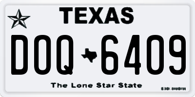 TX license plate DOQ6409