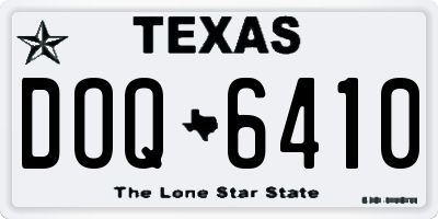 TX license plate DOQ6410