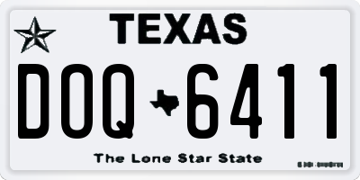 TX license plate DOQ6411