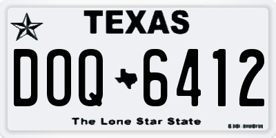 TX license plate DOQ6412