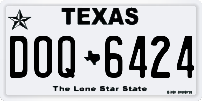 TX license plate DOQ6424