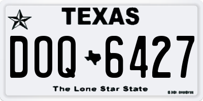 TX license plate DOQ6427