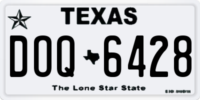 TX license plate DOQ6428