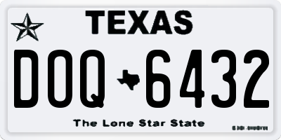 TX license plate DOQ6432