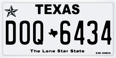 TX license plate DOQ6434