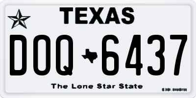 TX license plate DOQ6437