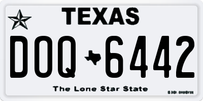 TX license plate DOQ6442