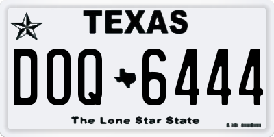 TX license plate DOQ6444