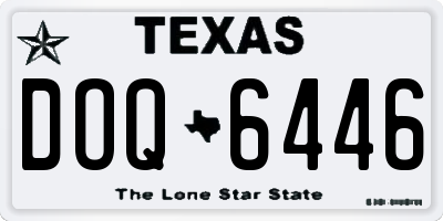 TX license plate DOQ6446