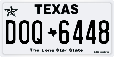 TX license plate DOQ6448