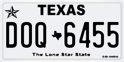 TX license plate DOQ6455