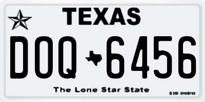 TX license plate DOQ6456