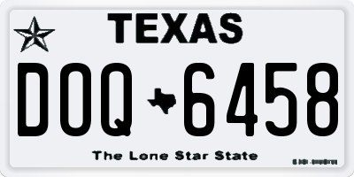 TX license plate DOQ6458