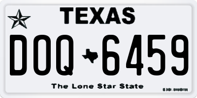 TX license plate DOQ6459