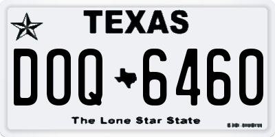TX license plate DOQ6460