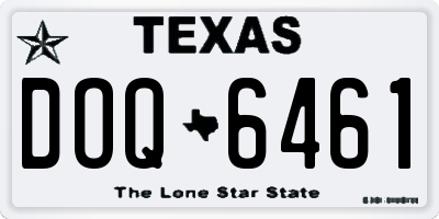 TX license plate DOQ6461