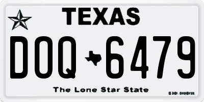 TX license plate DOQ6479