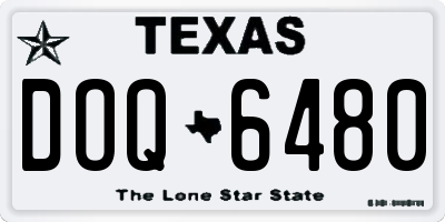 TX license plate DOQ6480
