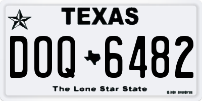 TX license plate DOQ6482