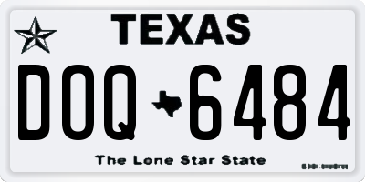 TX license plate DOQ6484