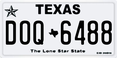 TX license plate DOQ6488
