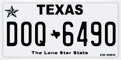 TX license plate DOQ6490