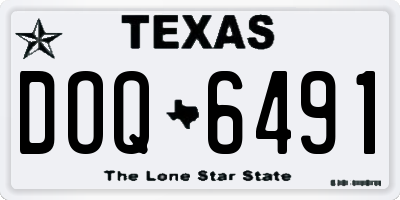 TX license plate DOQ6491