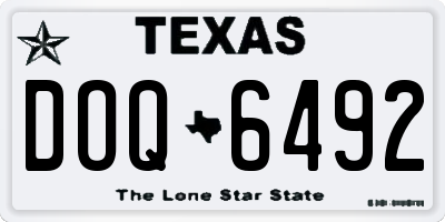 TX license plate DOQ6492