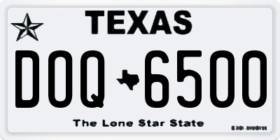 TX license plate DOQ6500