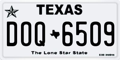 TX license plate DOQ6509