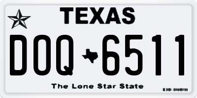 TX license plate DOQ6511