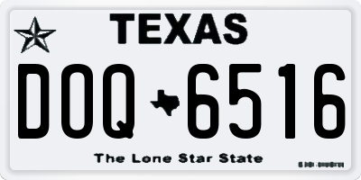 TX license plate DOQ6516