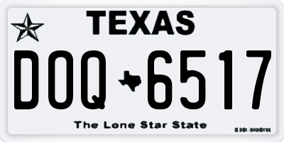 TX license plate DOQ6517