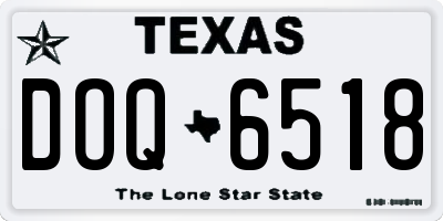 TX license plate DOQ6518