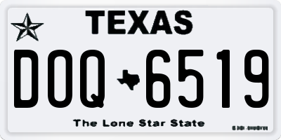TX license plate DOQ6519