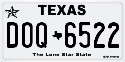 TX license plate DOQ6522