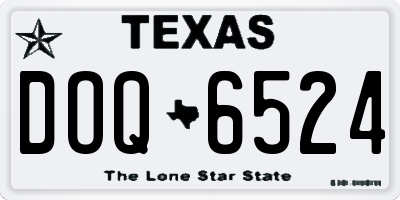 TX license plate DOQ6524