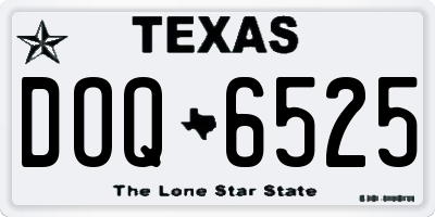 TX license plate DOQ6525