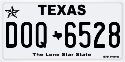 TX license plate DOQ6528