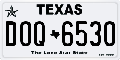 TX license plate DOQ6530